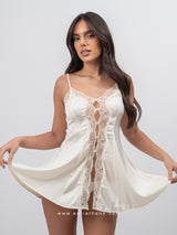 Σατεν babydoll buttermilk