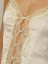 Σατεν babydoll buttermilk