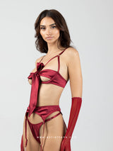 Burgundy σετ εσωρούχων