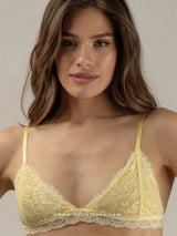 Κίτρινο bralette με δαντέλα