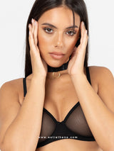 Σετ εσωρούχων με choker και ζαρτιέρες