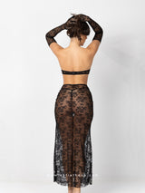 Μαύρο Σετ Εσωρούχων με Strapless Σουτιέν Δαντέλα