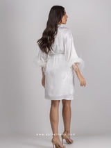 Νυφική ρόμπα με νυχτικό σετ