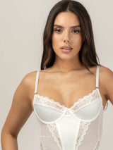 Σετ εσωρούχων με κορσέ λευκό