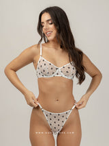 Σετ εσωρούχων λευκή διαφάνεια