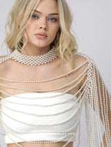 Τοπ από λευκές πέρλες