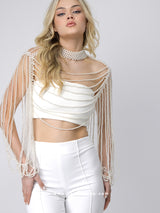 Τοπ από λευκές πέρλες