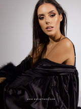 Μαύρη maxi ρόμπα