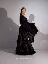 Μαύρη maxi ρόμπα