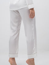 Λευκό σετ πιτζάμες με στρας