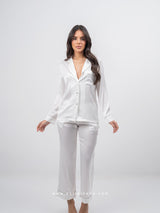 Λευκό σετ πιτζάμες με στρας