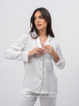 Λευκό σετ πιτζάμες με στρας