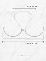 Ασημί μεταλλικές μπανέλες με στρας και αλυσίδες