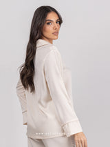 Μπεζ σετ πιτζάμες γυναικείες