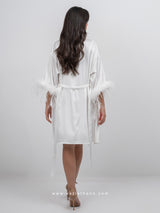 Νυφική ρόμπα με νυχτικό σετ