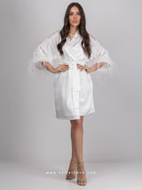 Νυφική ρόμπα με νυχτικό σετ