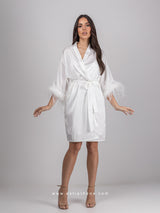 Νυφική ρόμπα με νυχτικό σετ