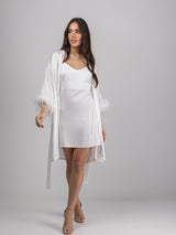 Νυφική ρόμπα με νυχτικό σετ