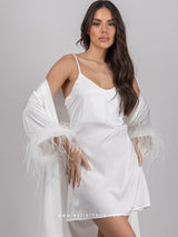 Νυφική ρόμπα με νυχτικό σετ