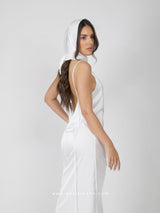White satin headscarf