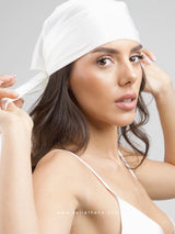 White satin headscarf
