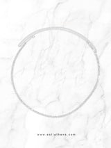 Ασημί αλυσίδα μέσης με στρας