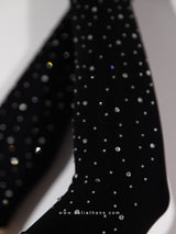 Μαύρα μακριά γάντια με στρας